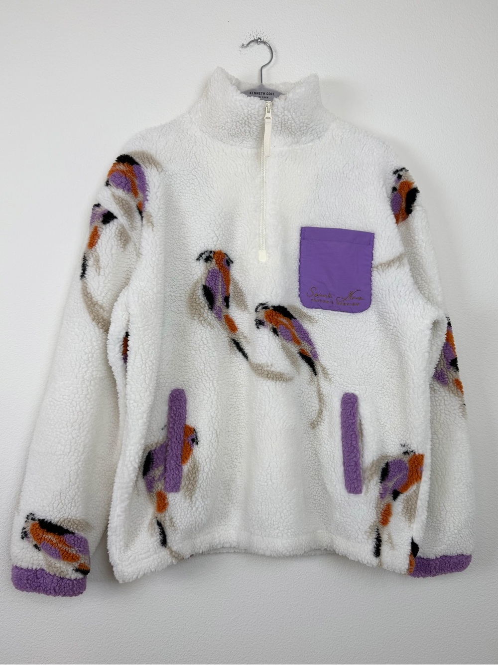 Taylor Swift Speak Now Koi Fish Quarter-Zip Sherpa Pullover Size Large